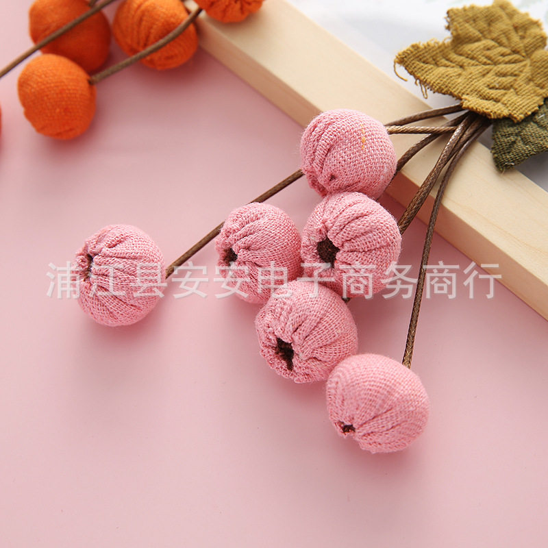 民族风创意手工布艺山楂挂件葡萄水果胸针服装包包手机壳饰品配件,淘宝优惠券,粉丝福利购,淘宝优惠卷