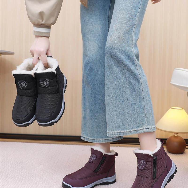 2025冬季新款老北京棉鞋女加绒加厚绵羊毛雪地靴防滑保暖妈妈棉靴,淘宝优惠券,粉丝福利购,淘宝优惠卷