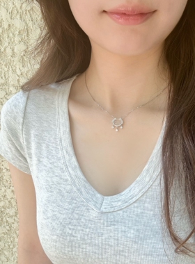 白玉髓如意平安锁S925纯银项链女高级轻奢小众设计感闺蜜生日礼物