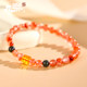 Sichuan southern red beeswax and field jade colored bracelets