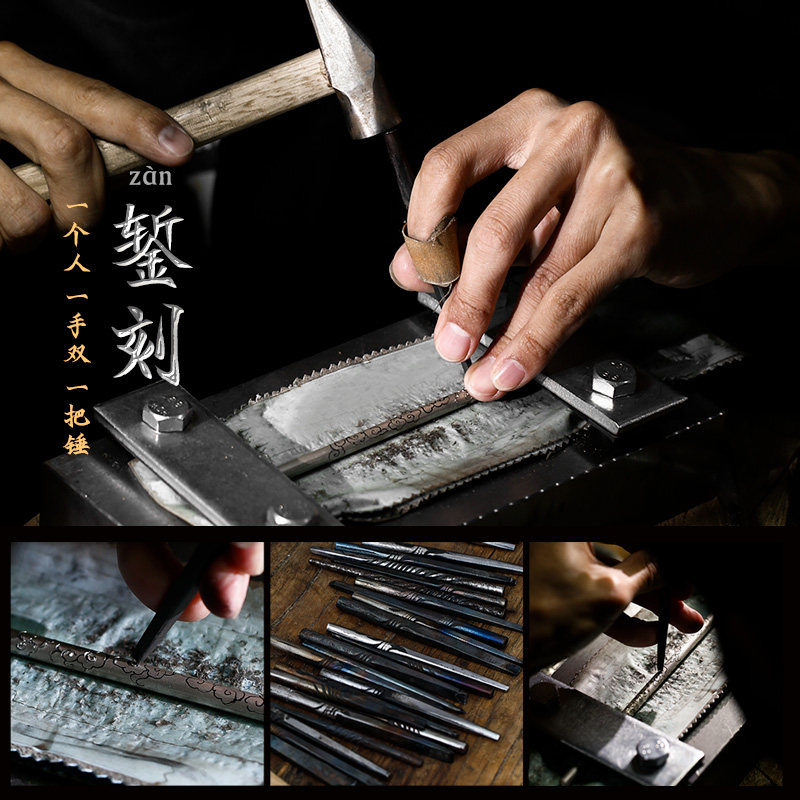 九乐999足银悟空手镯男女款手工錾刻复古个性如意金箍棒送女友礼
