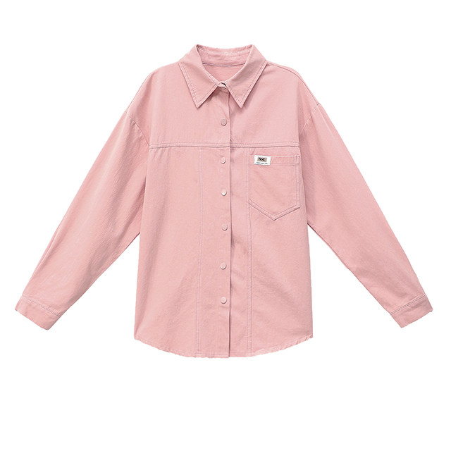 Spring and Autumn Hong Kong style loose casual versatile denim jacket for women