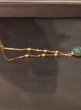 2026轻奢和田玉转运珠锁骨链女