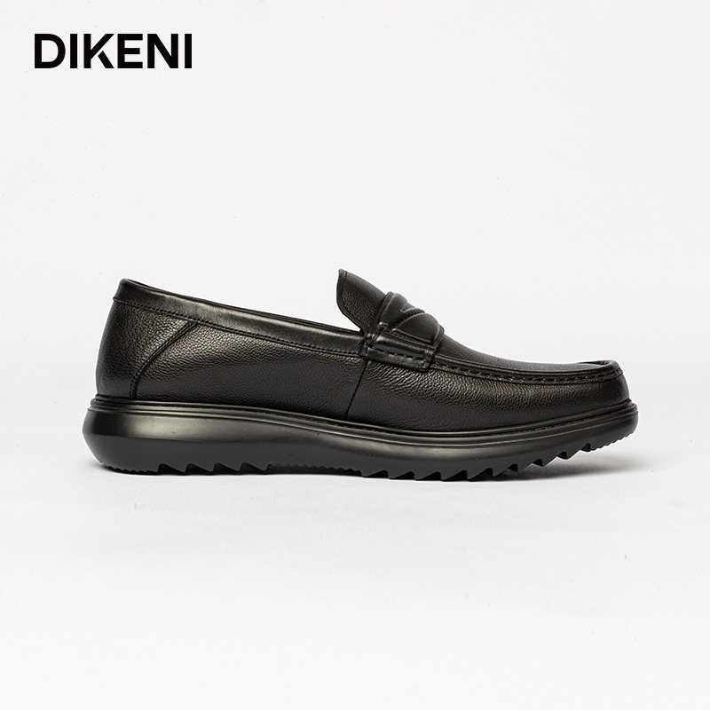 【高品质牛皮】迪柯尼男鞋舒适一脚蹬豆豆鞋休闲皮鞋,淘宝优惠券,粉丝福利购,淘宝优惠卷