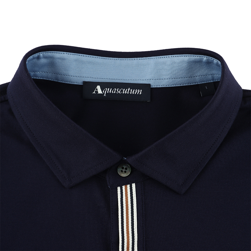 Aquascutum/雅格狮丹春夏新品男士休闲商务短袖POLO衫Q47H9EM031