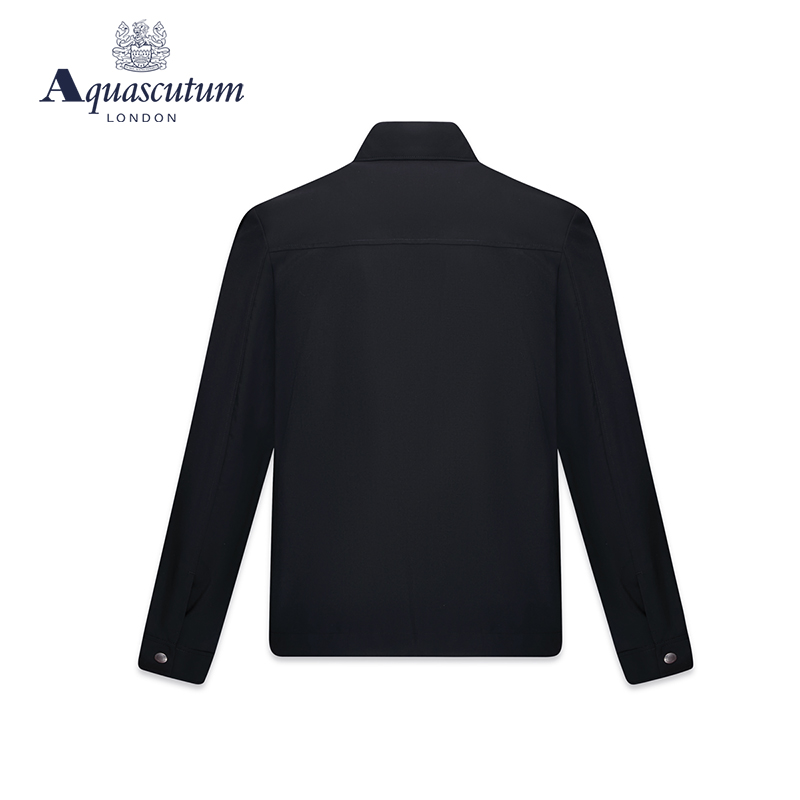 Aquascutum/雅格狮丹春季新款男士长袖翻领夹克外套Q4950EM011