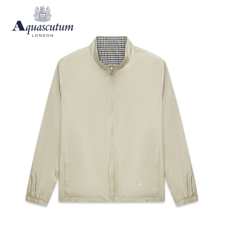 Aquascutum/雅格狮丹春季新款男士长袖立领夹克外套Q4950EM021