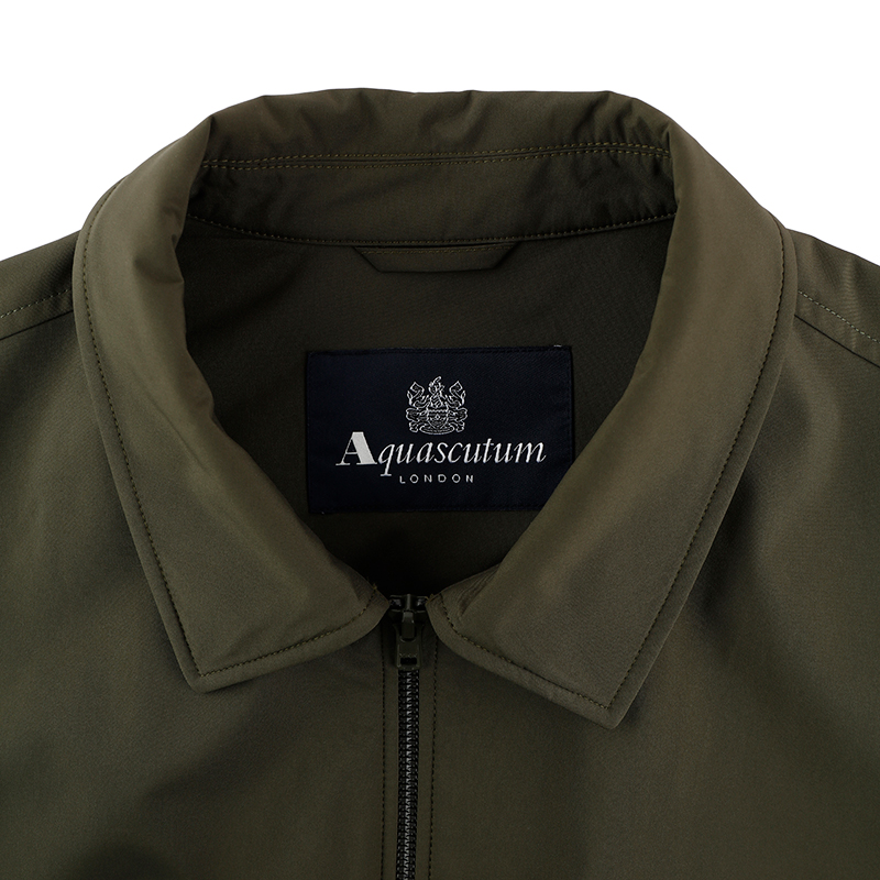 Aquascutum/雅格狮丹秋新款男士长袖翻领夹克风衣Q4850EI091