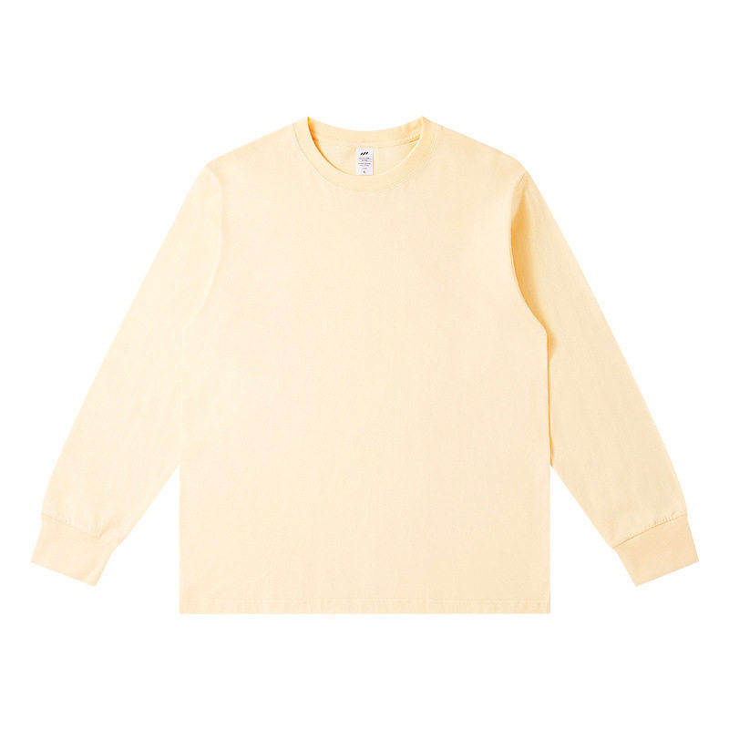 250g重磅纯棉螺纹长袖t恤女日系潮牌男女纯色T恤秋冬宽松体恤女,淘宝优惠券,粉丝福利购,淘宝优惠卷