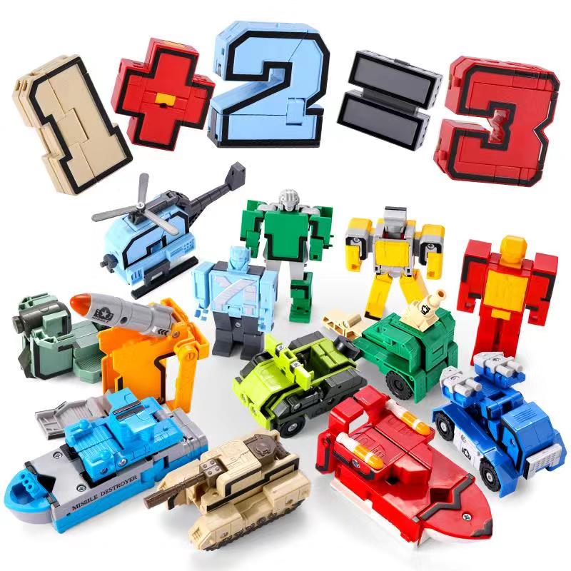 数字字母变形玩具合体益智机器人战队拼装儿童3男孩4金刚5套装6岁 - 图1