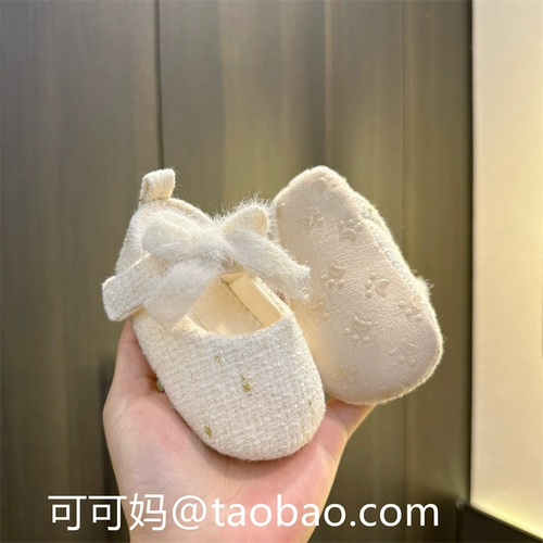 Детская обувь для новорожденных для девочек с бантиком для раннего возраста, 0-1 лет, в стиле Шанель, мягкая подошва