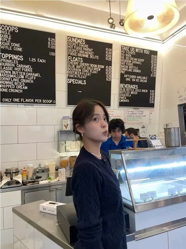 Brandy Girl美式复古bm针织衫欧阳娜娜同款麻花开衫单排扣毛衣 - 图0