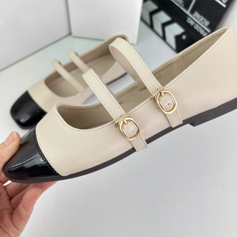 外贸大码女鞋方头浅口气质平底单鞋2025新款小香风通勤女玛丽珍鞋,淘宝优惠券,粉丝福利购,淘宝优惠卷