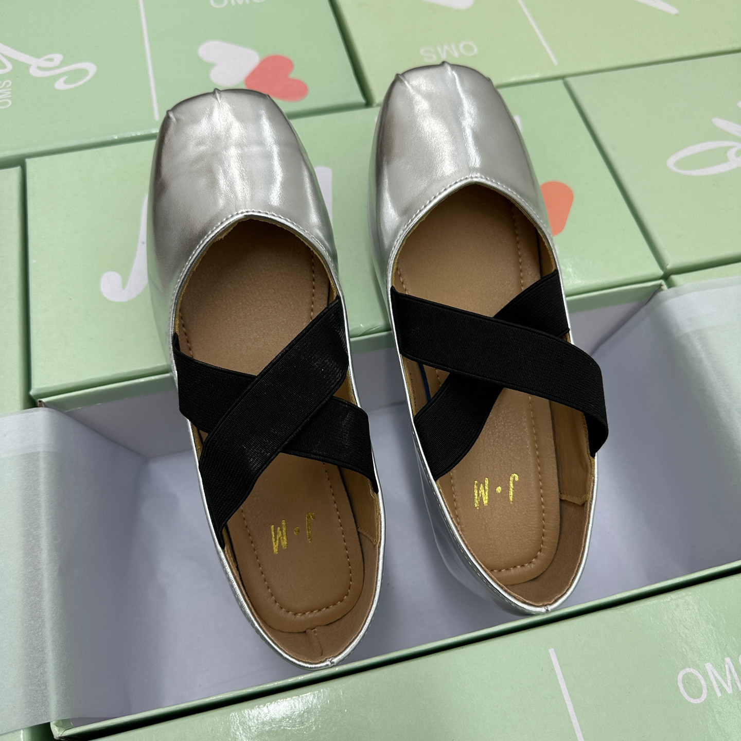 外贸大码松紧交叉带芭蕾舞鞋女方头褶皱休闲复古一脚蹬平底单鞋,淘宝优惠券,粉丝福利购,淘宝优惠卷