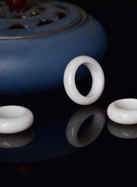 深海白贝壳戒指跑环指环DIY简约