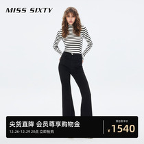 Miss Sixty2023 fall new denim pants female small v waist micro-horn retro to wear on all four sides