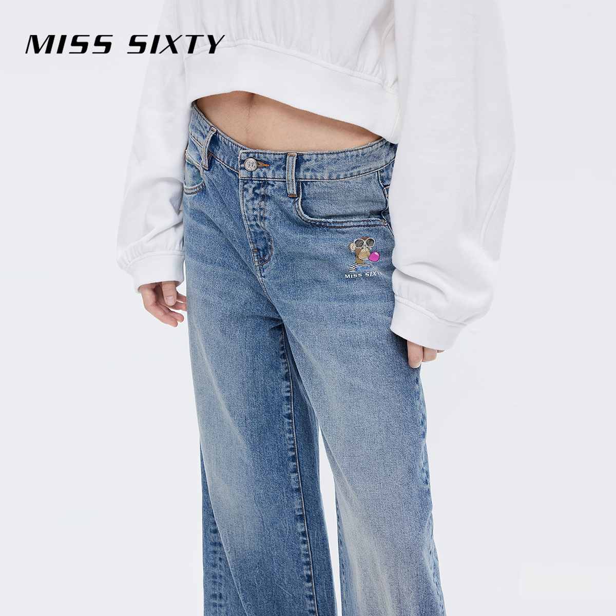 【土耳其牛仔】Miss Sixty不无聊NFT胶囊系列牛仔裤阔腿