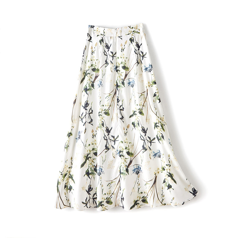 她池2022春装新款清新印花半身裙 她池半身裙