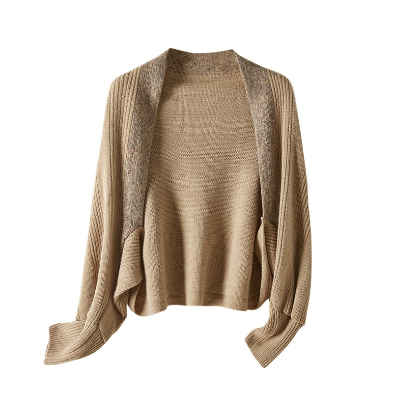 她池披肩2022秋装新款时尚针织衫 她池毛针织衫