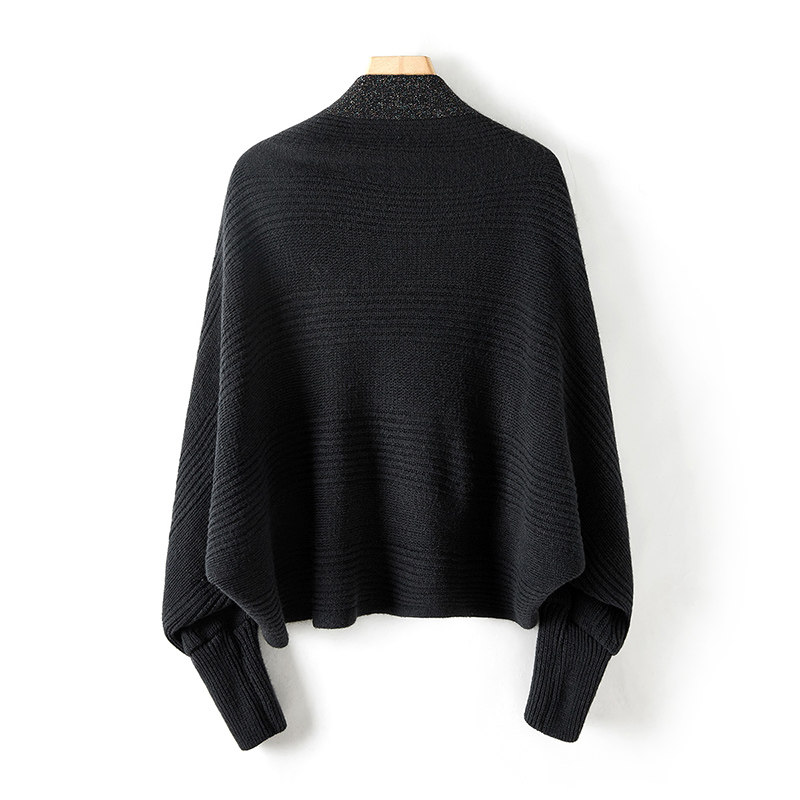 她池披肩2022秋装新款时尚针织衫 她池毛针织衫