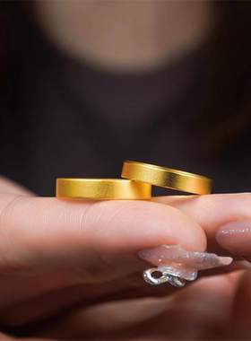 香港雪禧水贝黄金平安无事戒指