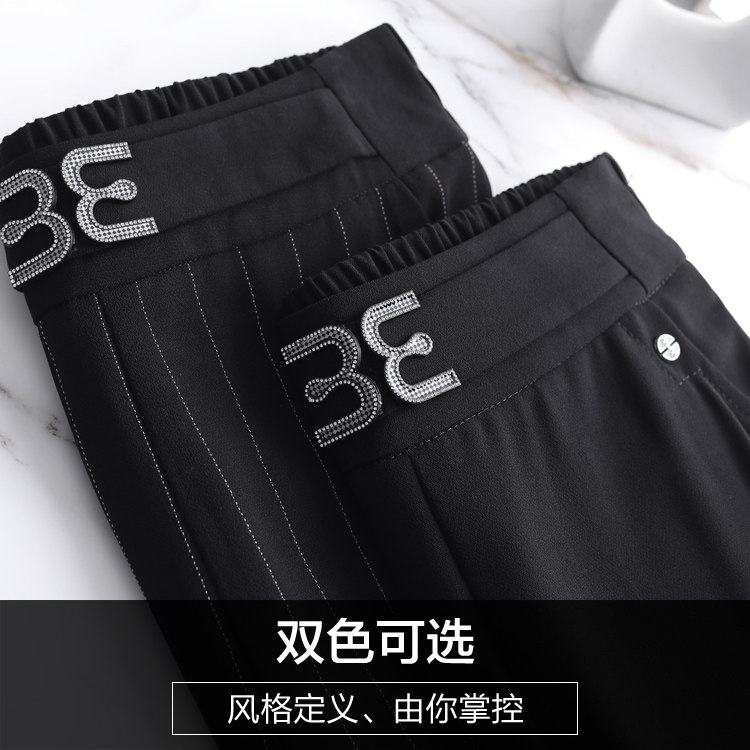 2020新款夏季薄款条纹中老年女裤 娇兰芭莉中老年女装