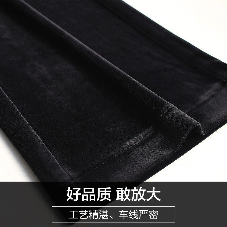 中老年人金丝绒2020年新款喇叭裤 娇兰芭莉中老年女装