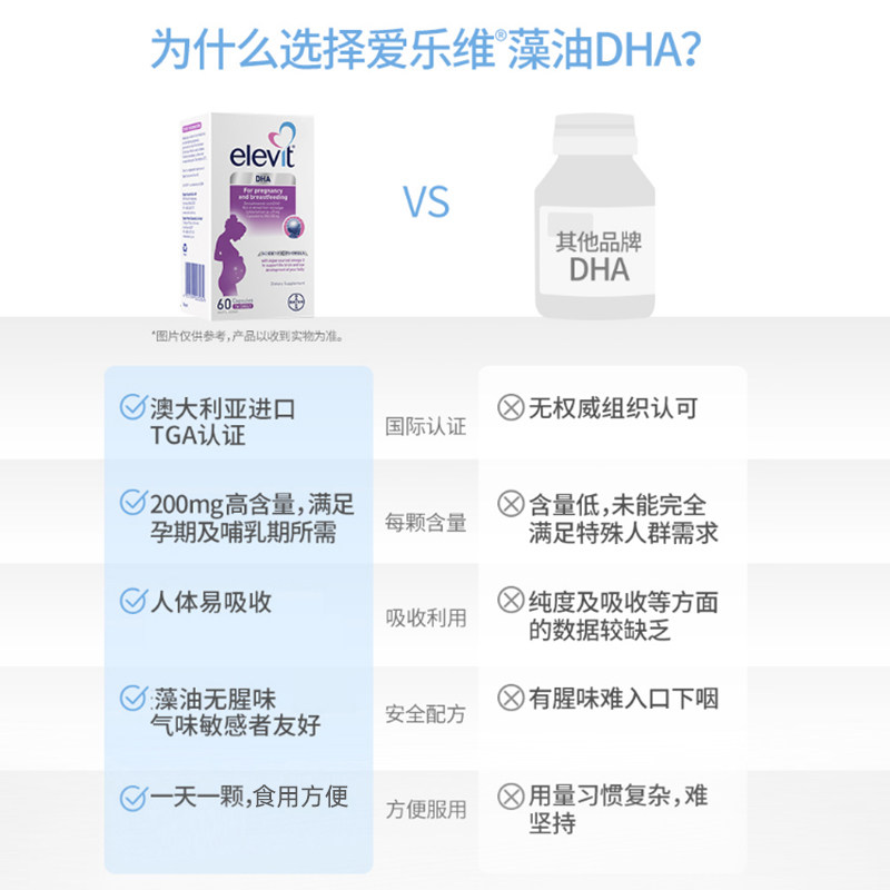 澳洲爱乐维藻油dha孕妇专用哺乳期 hbuy海外孕产妇DHA