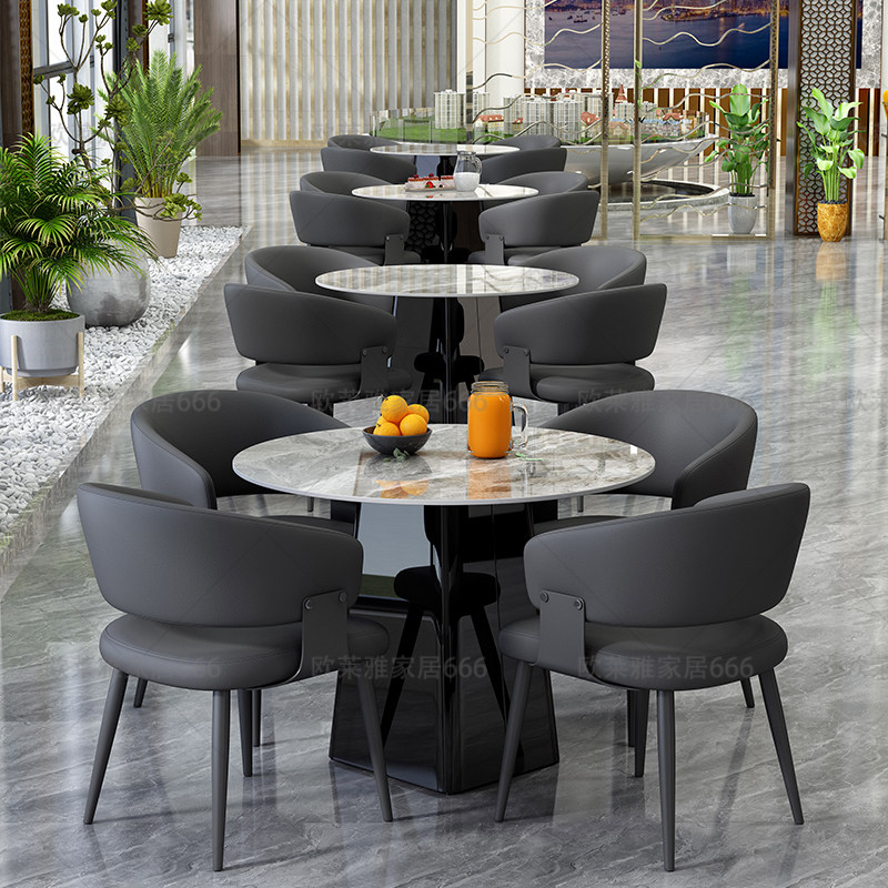 售楼部洽谈桌椅商务接待会客岩板小圆桌现代休闲酒店餐厅方形餐桌,淘宝优惠券,粉丝福利购,淘宝优惠卷