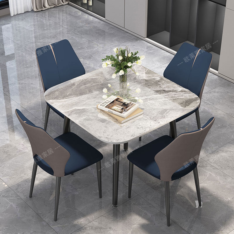 正方形岩板接待洽谈打牌桌椅现代家用小户型2024年新款一米餐桌子,淘宝优惠券,粉丝福利购,淘宝优惠卷