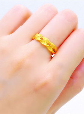 戒指女士开口仿黄金24k色饰品