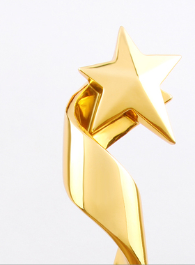 五角星经典款水晶奖杯引领荣誉定制星星制作公司纪念品大力神年会
