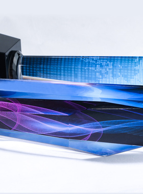 企业颁奖杯水晶彩印创意奖杯定制钻石雕刻定做荣誉纪念品出彩年会