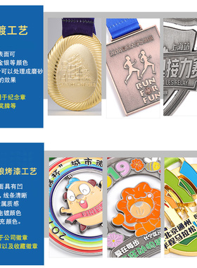 马拉松运动会金属奖章奖杯奖牌足球奖章定制个性奖章现货创意年会