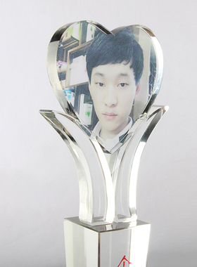 护士节奖杯水晶定制定做创意纪念品爱心形荣誉颁情人护士奖杯年会