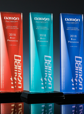 新款大号冠军奖杯蓝色水晶奖杯科技网络创意奖杯颁奖典礼奖杯年会