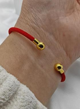 Folo中性钢轻奢好运红手镯特惠