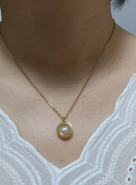 可旋转项链FOLO珍珠高级感新款女