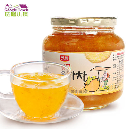 韩国进口韩福10.2原味蜂蜜柚子茶酱果肉饮品1000g冲饮冲泡水果茶 - 图0