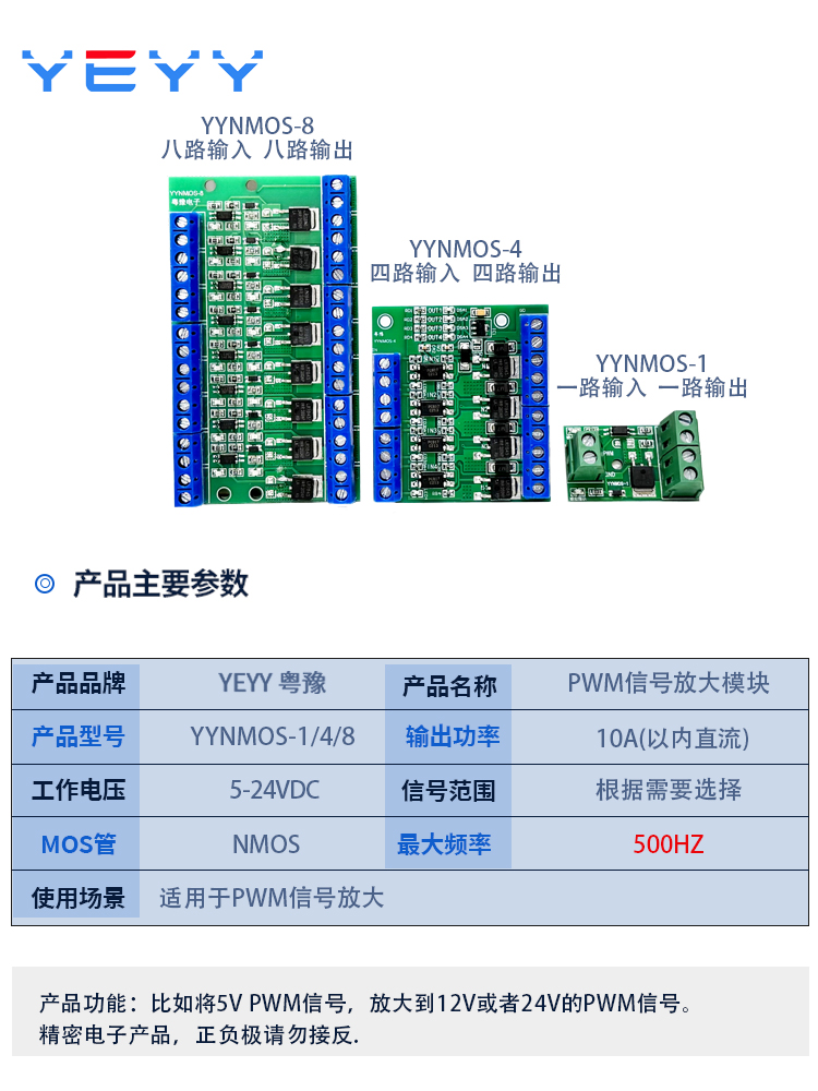 MOS管控制板直流通断控制器PWM信号放大器场效应管共正控负极通断 - 图1