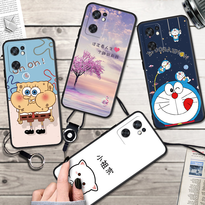 opporeno7se手机壳卡通0pp0Reno7se保护套PFCM00男女款5g个性创意opop全包边防摔rone7se彩绘硅胶软壳 ...