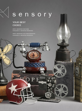 复古小摆件餐厅酒吧店铺软装饰品工艺品缝纫机咖啡馆创意酒柜摆设