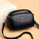 Spring women's mini genuine leather bag 2026 new women's crossbody bag retro three-layer mobile phone middle-aged mother