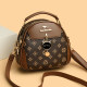 High-end hand-held crossbody bag double-layer mobile phone round bag
