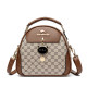 High-end hand-held crossbody bag double-layer mobile phone round bag