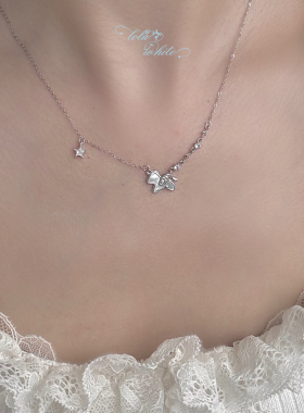 LolaWhite「月光独角诗」s999足银星愿独角兽贝壳项链女轻奢精致