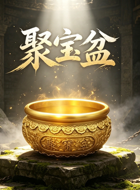 【聚宝仙盆之杂灵根】平替周边贺平生复制黄铜摆件沈万三来财店铺