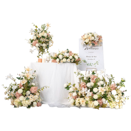 Wedding decoration simulation floral store window display