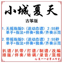 Small City Summer Popular Guzheng Song Customized Guzheng Accompaniment Pickpocket Belt Adapted Sound Recording Transfer Variable-speed Silencing