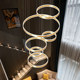Simple modern high light transmittance LED duplex aluminum chandelier